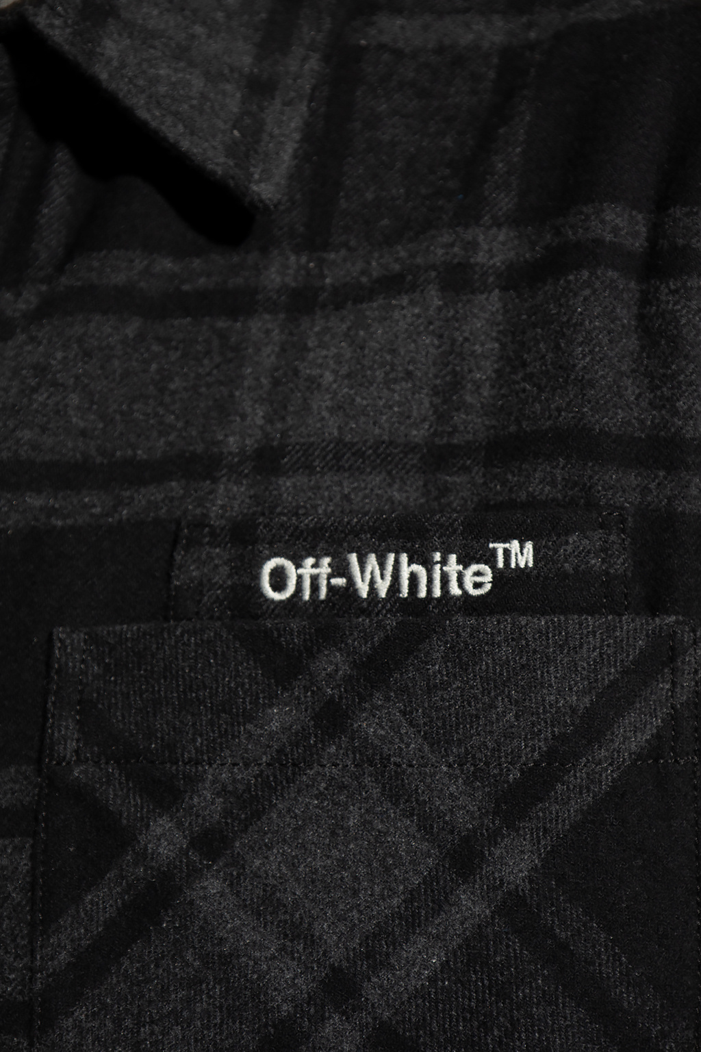 Off-White Flannel shirt with logo | Men's Clothing | Vitkac